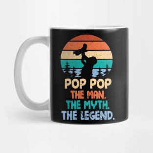 Pop Pop The Man The Myth The Legend Happy Parent Father Independence July 4th Summer Day Vintage Mug